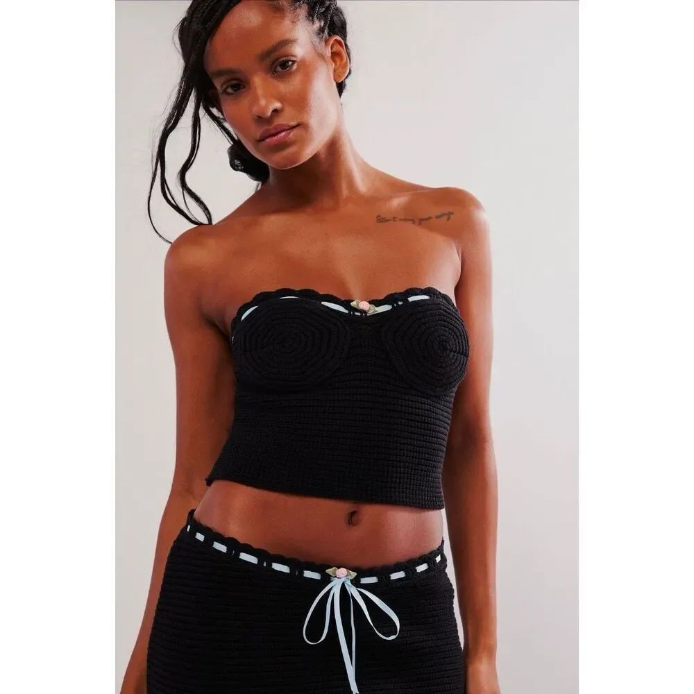 NWT Free People For Love & Lemons Kelsey Crochet Top